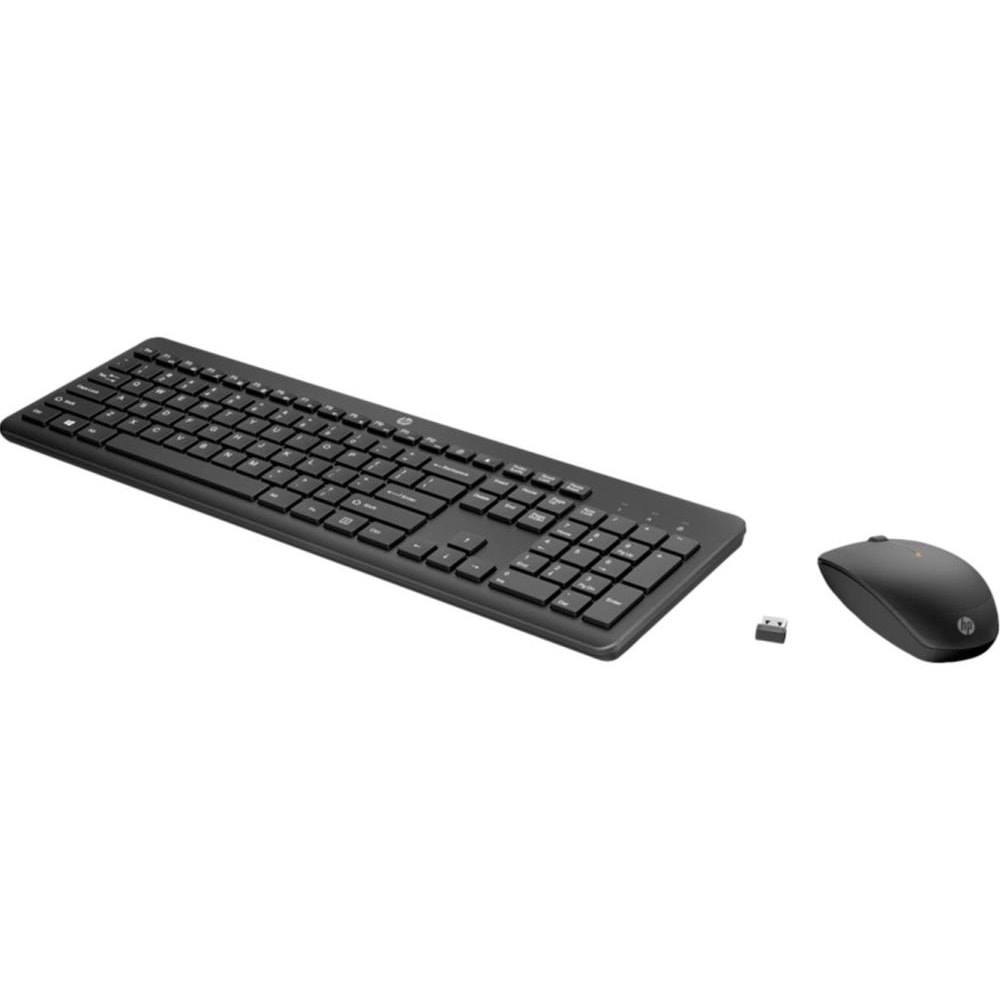 HP 235 1Y4D0AA Siyah Kablosuz Klavye Mouse Seti 2,4 GHz 1600 DPI (2 x AAA (keyboard); 1 x AA Mouse)