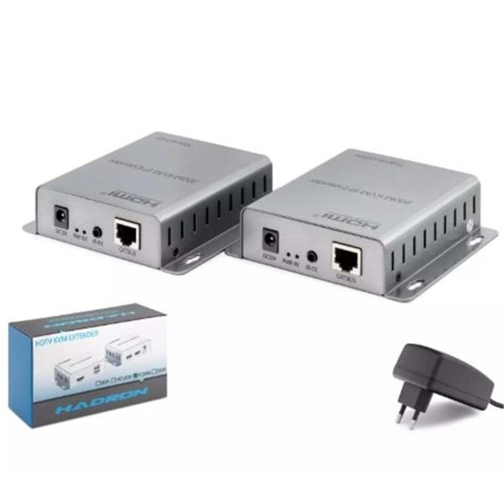 HADRON HDX1343 HDMI KVM IP Extender 200 m - Gümüş
