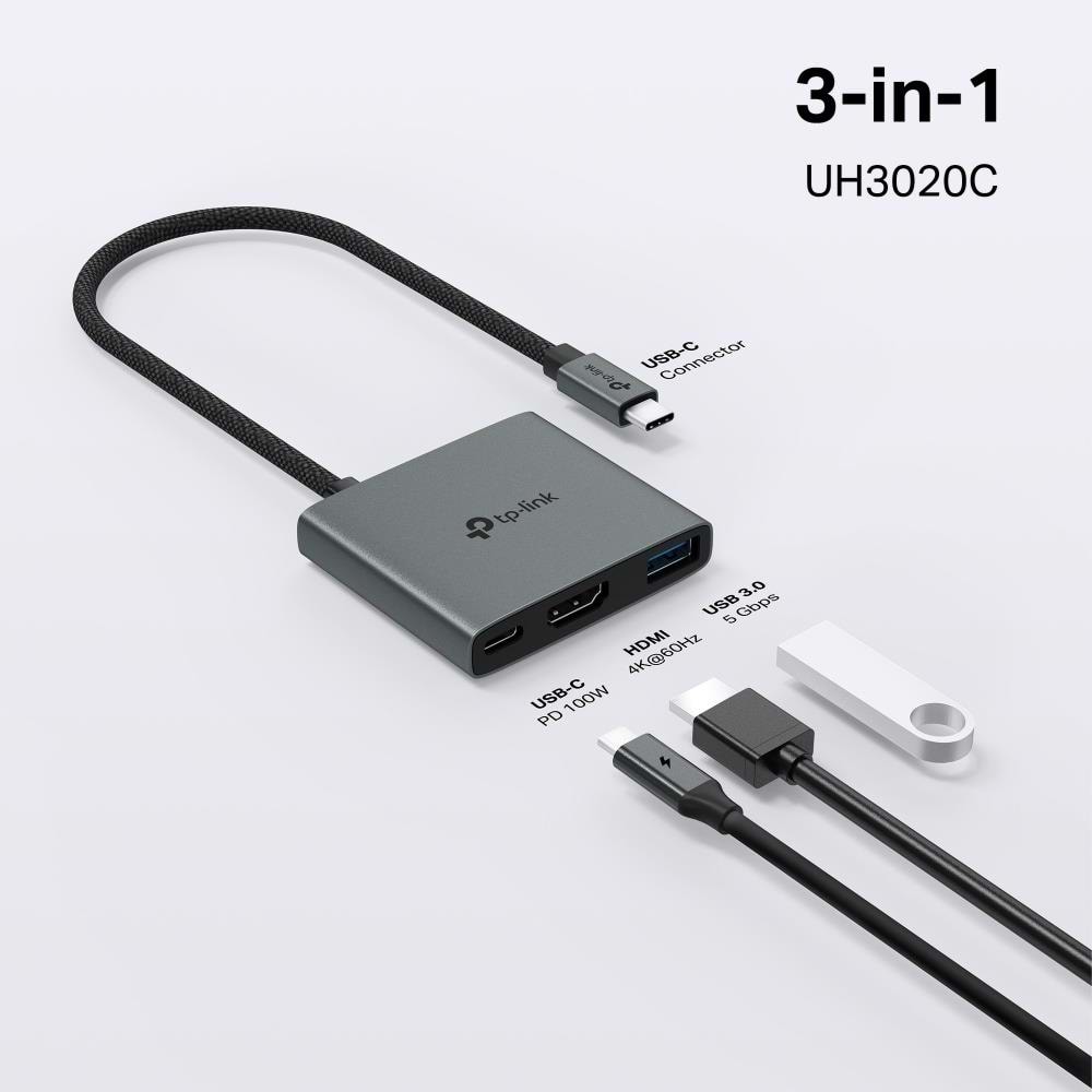 Tp-Link UH3020C USB Type C Docking Station 3 Port ( USB-C + HDMI + USB 3.0)
