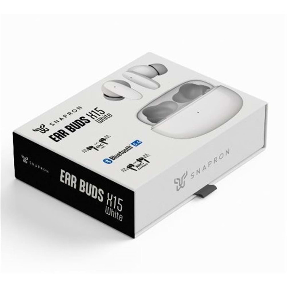 Snapron SNK-9005 Beyaz ANC & ENC Kablosuz Bluetooth 5.4 Kulaki İçi Kulaklık
