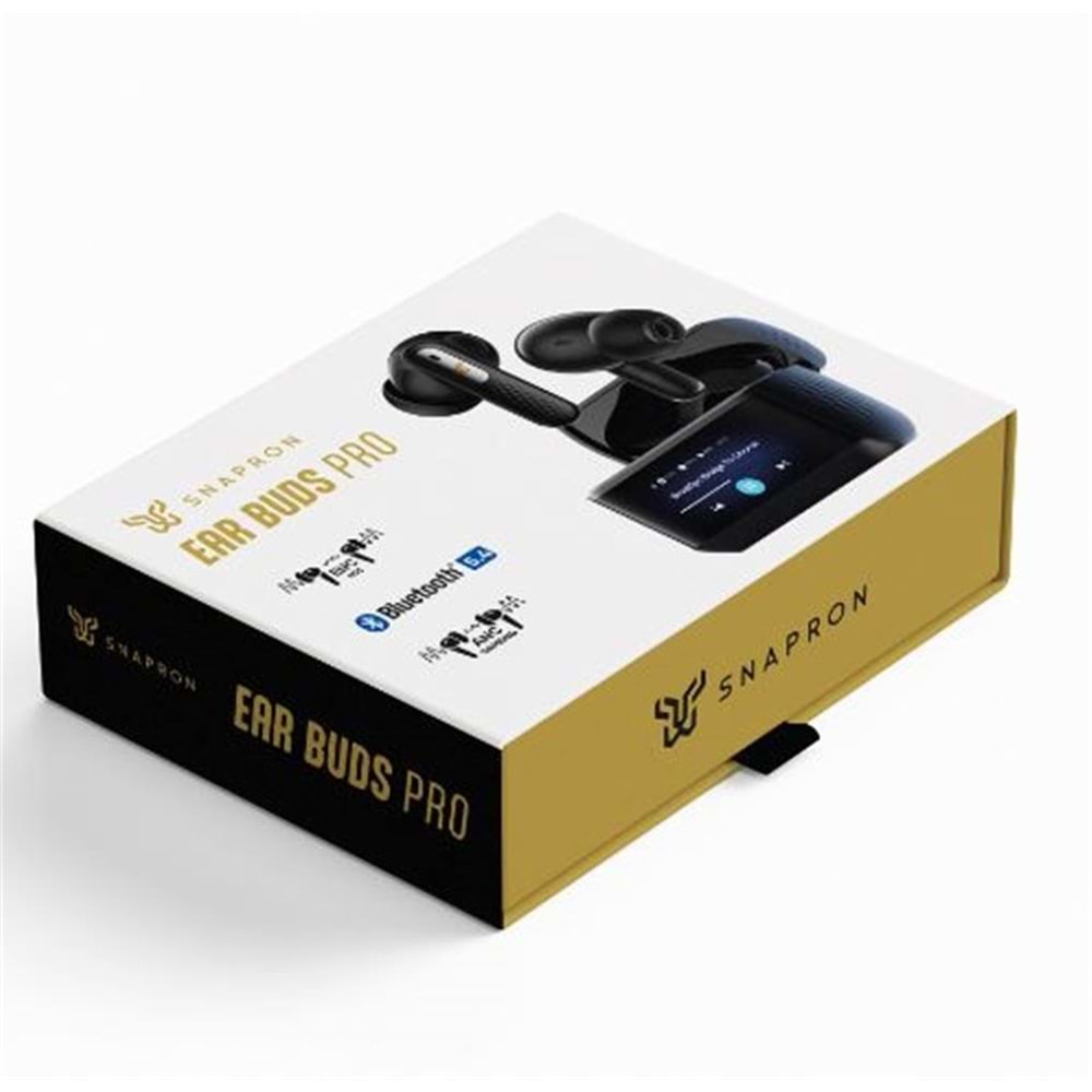 Snapron SNK-9002 Siyah Led Ekran Kablosuz Bluetooth 5.4 Kulak İçi Kulaklık (ENC Mıc-ANC Gameıng)