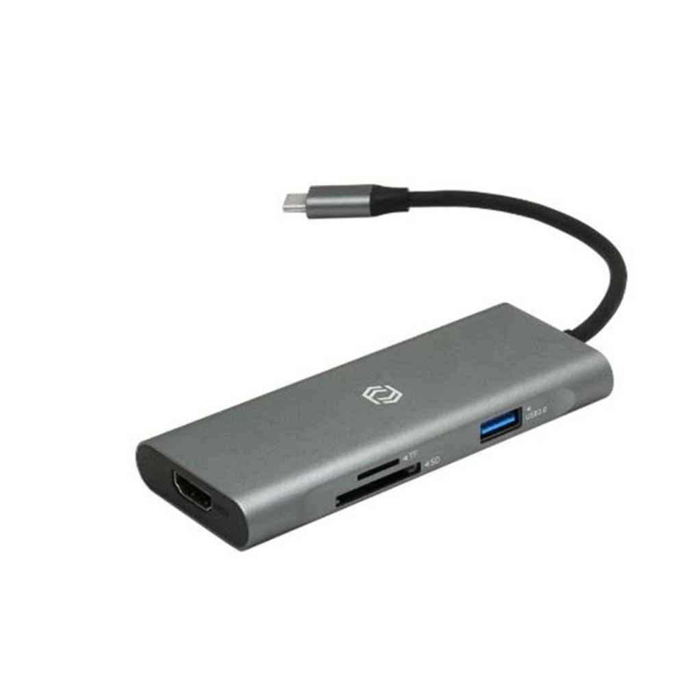Frisby FA-7712TC USB Type-C™ Hub (HDMI + 3 x USB 3.0 + SD-TF + PD Şarj)