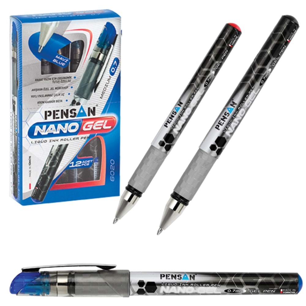 Pensan Roller Kalem Nano Gel Jel Bilye Uçlu 0.7 MM Siyah (1 Adet)
