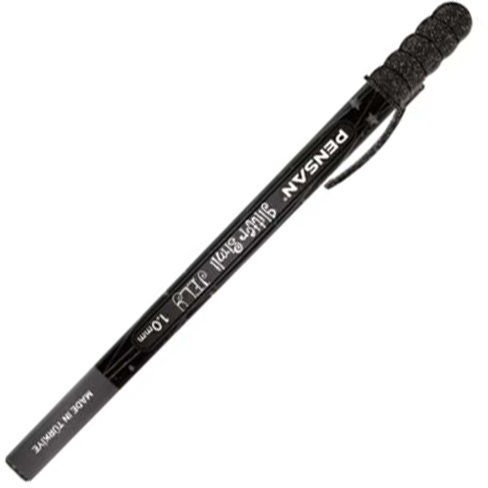 Pensan Jel Kalem Jely 1.0 MM Glıtter Simli Siyah 2800 (1 Adet)