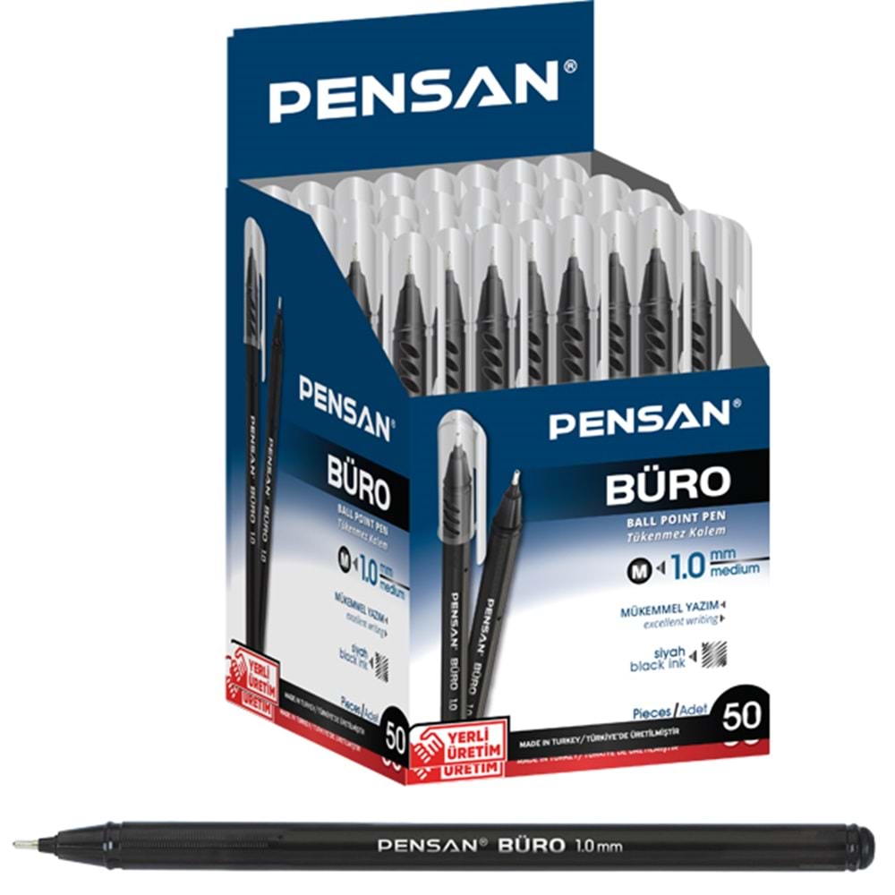 Pensan Tükenmez Kalem Büro 1.0 MM Siyah 2270 (1 Adet)