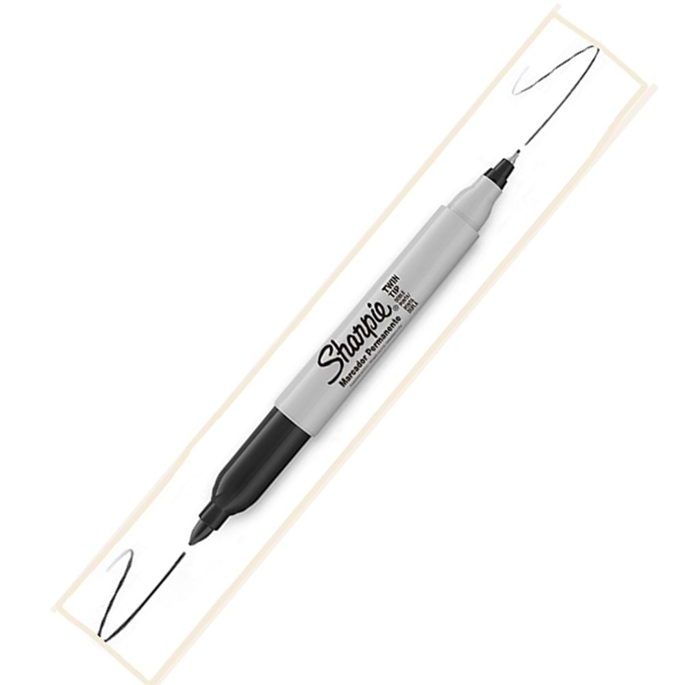 Sharpie Markör Permanent Twin Çift Uçlu Siyah S0811100 (1 Adet)