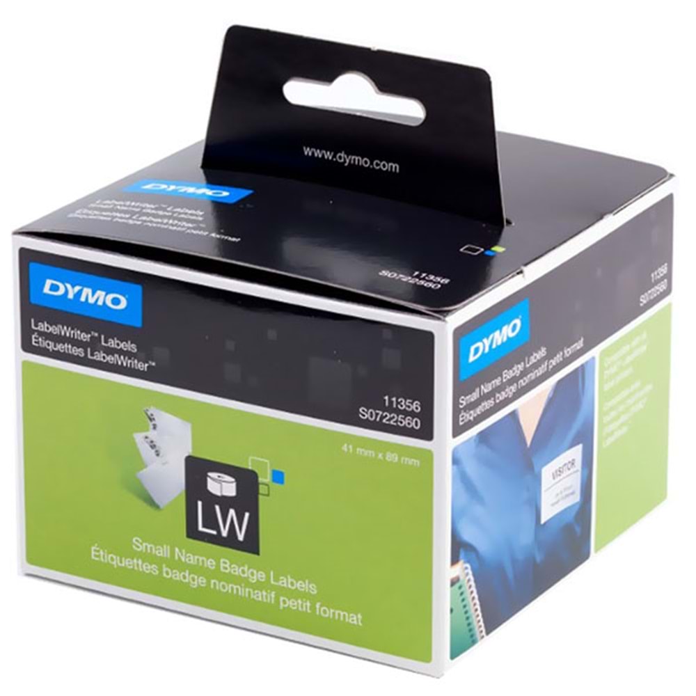 DYMO S0722560 LW İsim Kartı Etiketi, 300 etiket-paket,89 x 41 mm (11356)