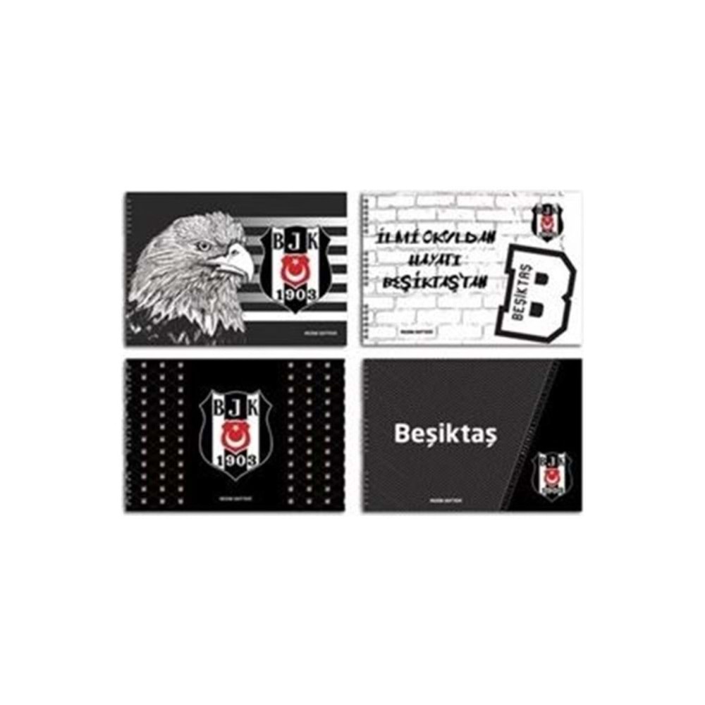 Mor Hazır Kaplık Defter Kabı Beşiktaş PP Metalize A4 (1 Adet)