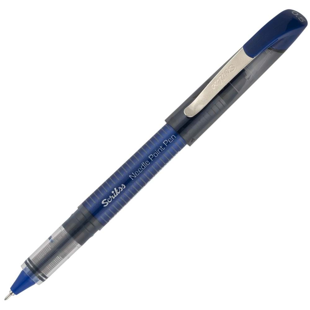 Scrikss Roller Kalem Needle Point Su Bazlı İğne Uç 0.5 MM Mavi NP-68 (1 Adet)
