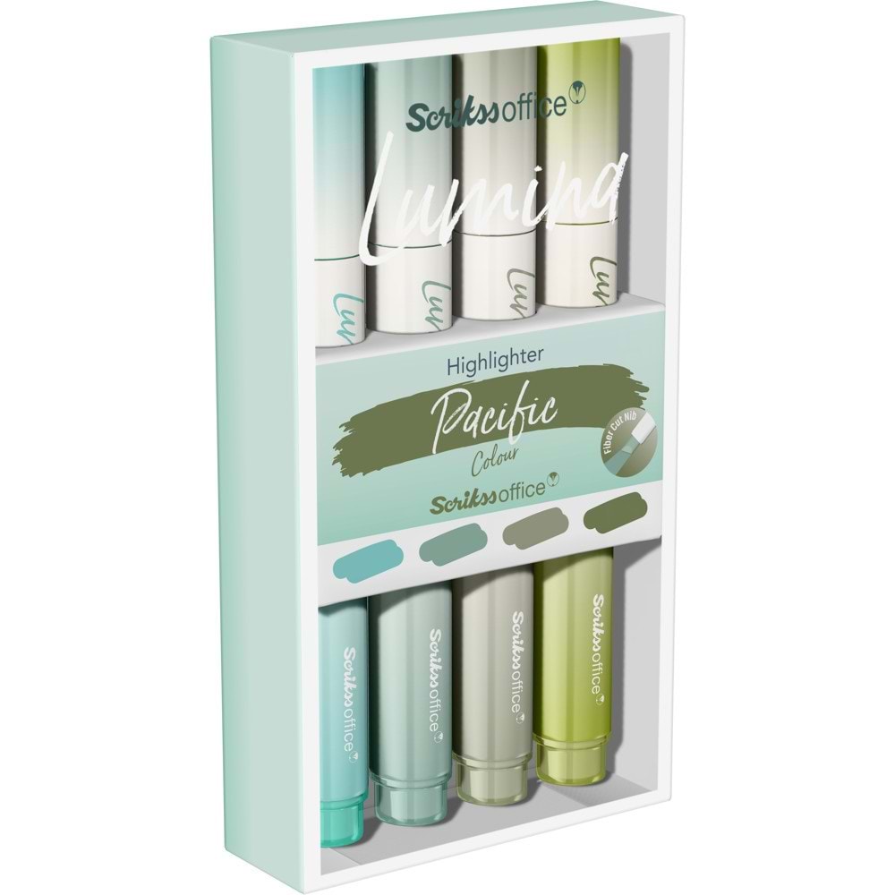 Scrikss Lumina Fosforlu Kalem Pacific 4 Lü Set