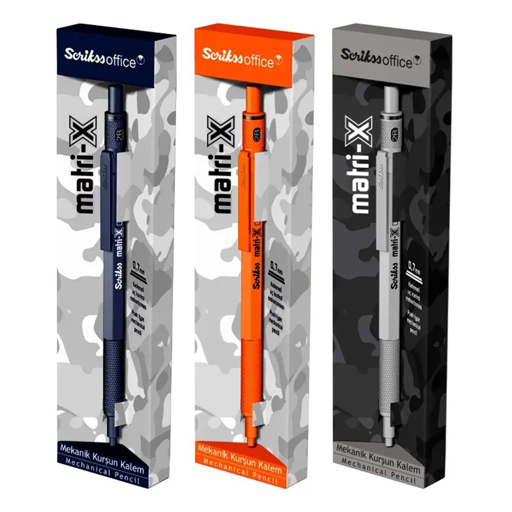 Scrikss Versatil Kalem Matrı-x 16 Lı Stand 0.7 MM Metalik Renkler