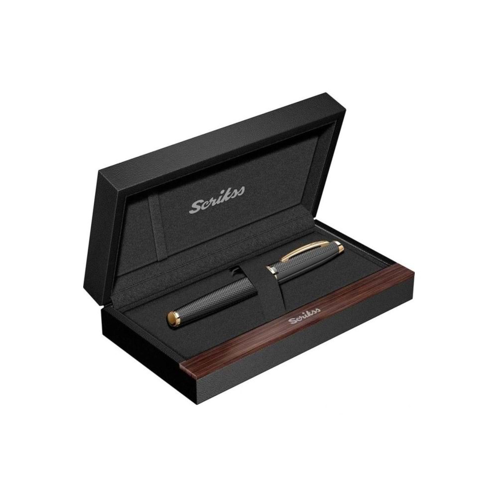Scrikss Roller Kalem Mat Siyah Altın 390