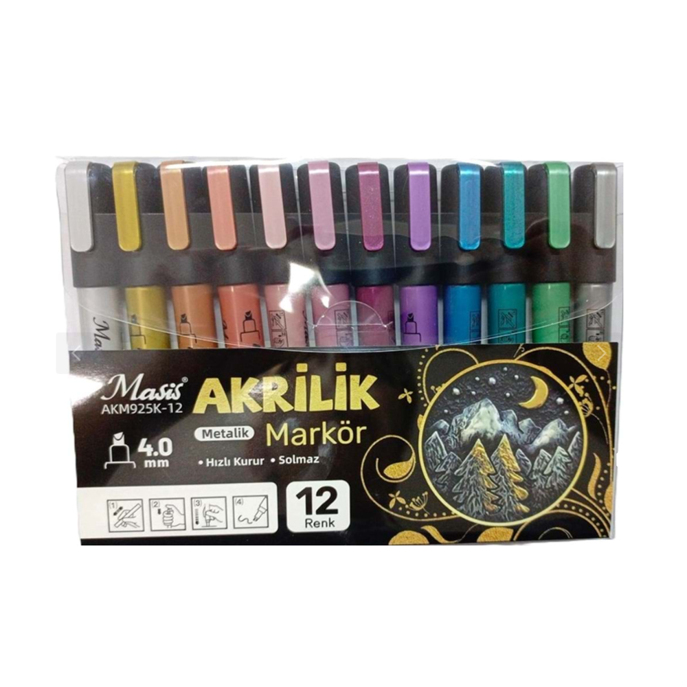 Masis Akrilik Markörü Metalik 925k Akm925k-12