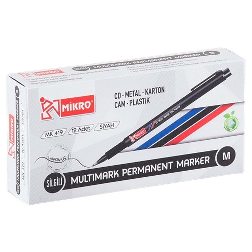 Mikro Asetat Kalemi Permanent M Seri Siyah MK 419 (1 Adet)