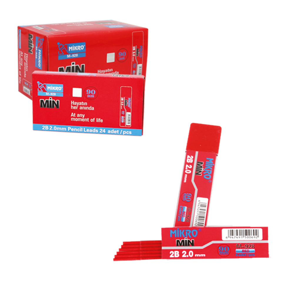 Mikro Teknik Min 2B 90 MM 2 MM Kırmızı M-928 (1 Adet)
