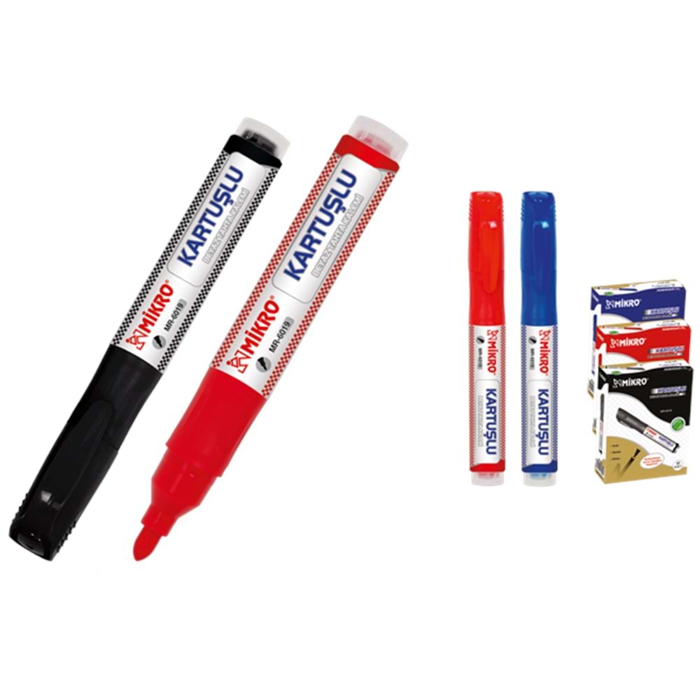 Mikro Tahta Kalemi Kartuşlu Siyah MR-6019 (1 Adet)