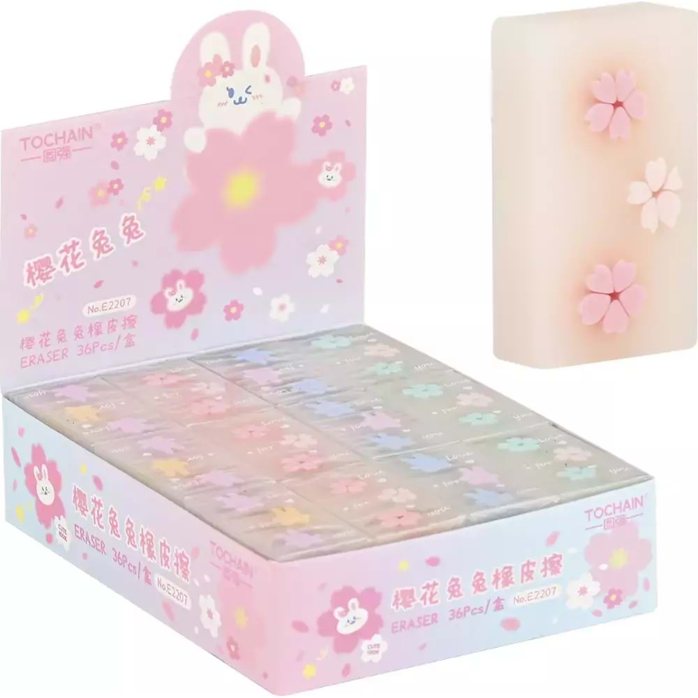 Mikro Silgi Sakura Cuta Bunnyeco Pvc 36 Lı E2207