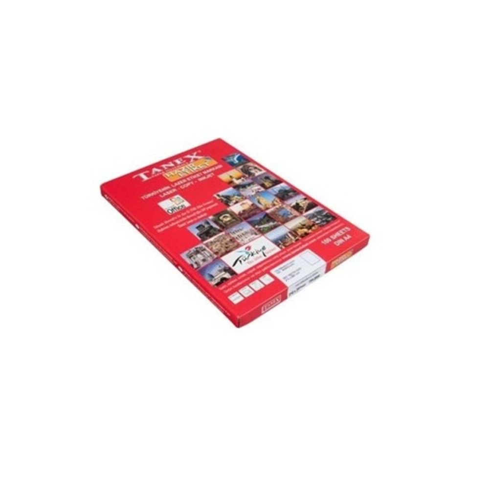 Tanex Laser Etiket 99,1x34 MM Flo Sarı 100 LÜ TW-2016