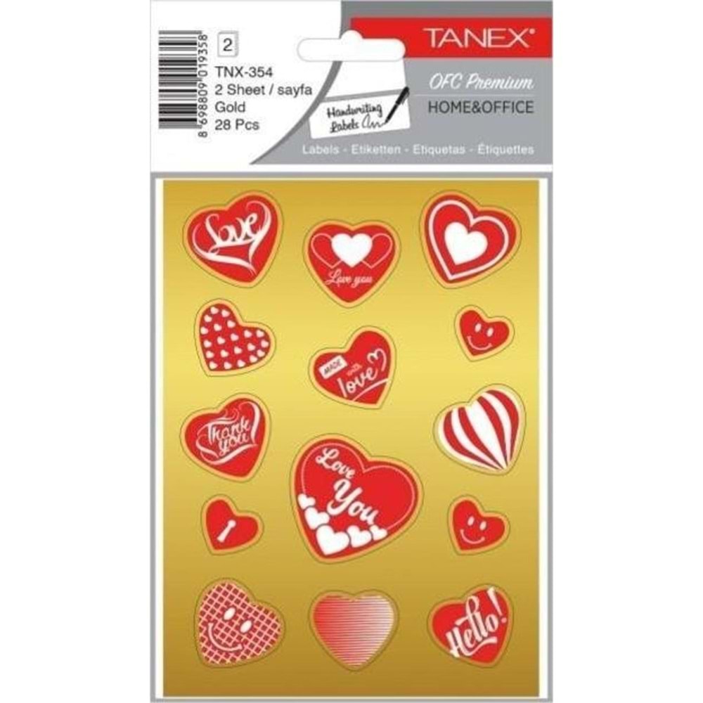 Tanex Gold Kalp Etiketi-4 Tnx-354 (1 Adet)