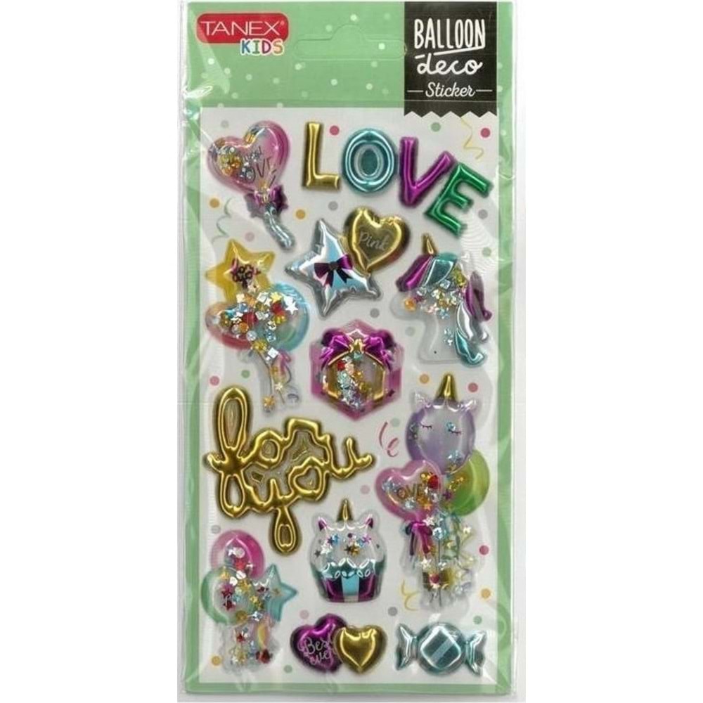 Tanex Balon-4 Serisi Etiketi Tnx-26004 (1 Adet)