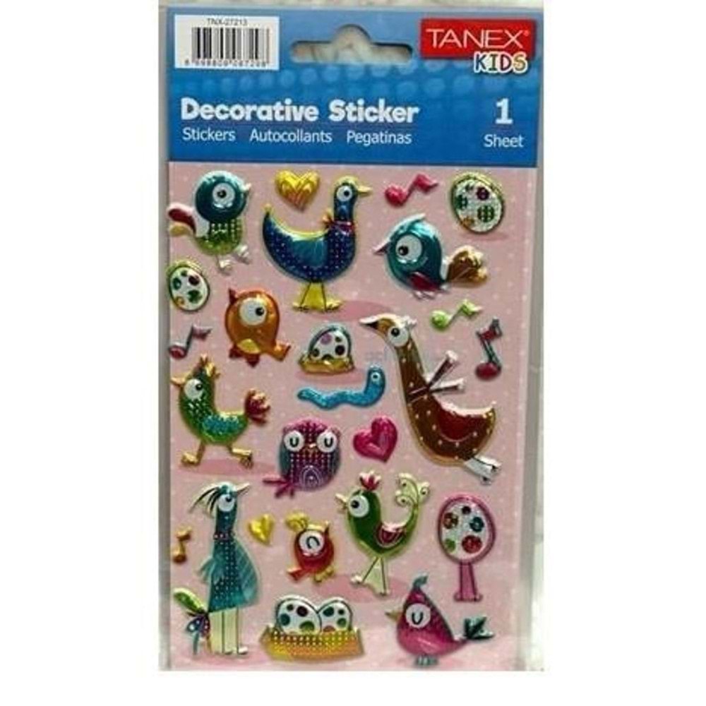 Tanex Puffy Şapşik Kuşlar Serisi Tnx-27213