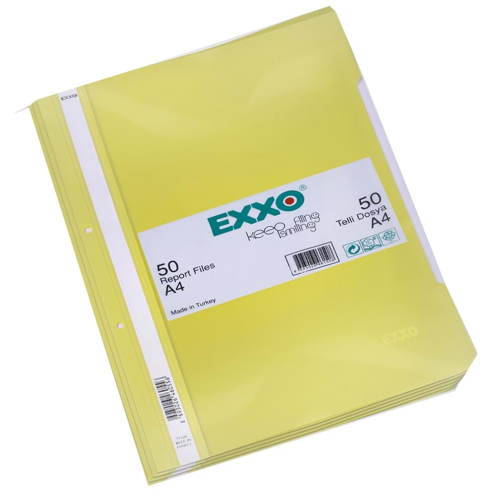 Exxo Telli Dosya Plastik A4 Sarı TT120 (1 Adet)