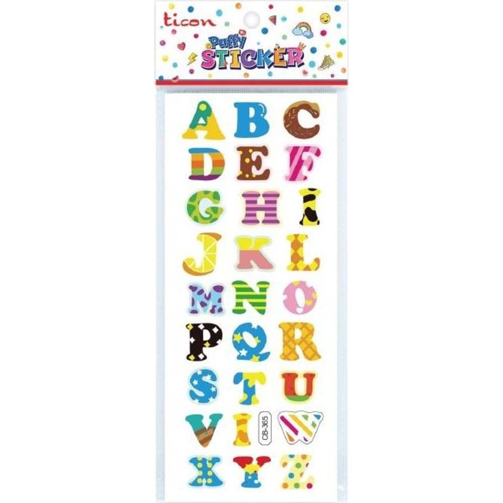 Ticon Puffy Sticker Harf Tps-005/2 (1 Adet)
