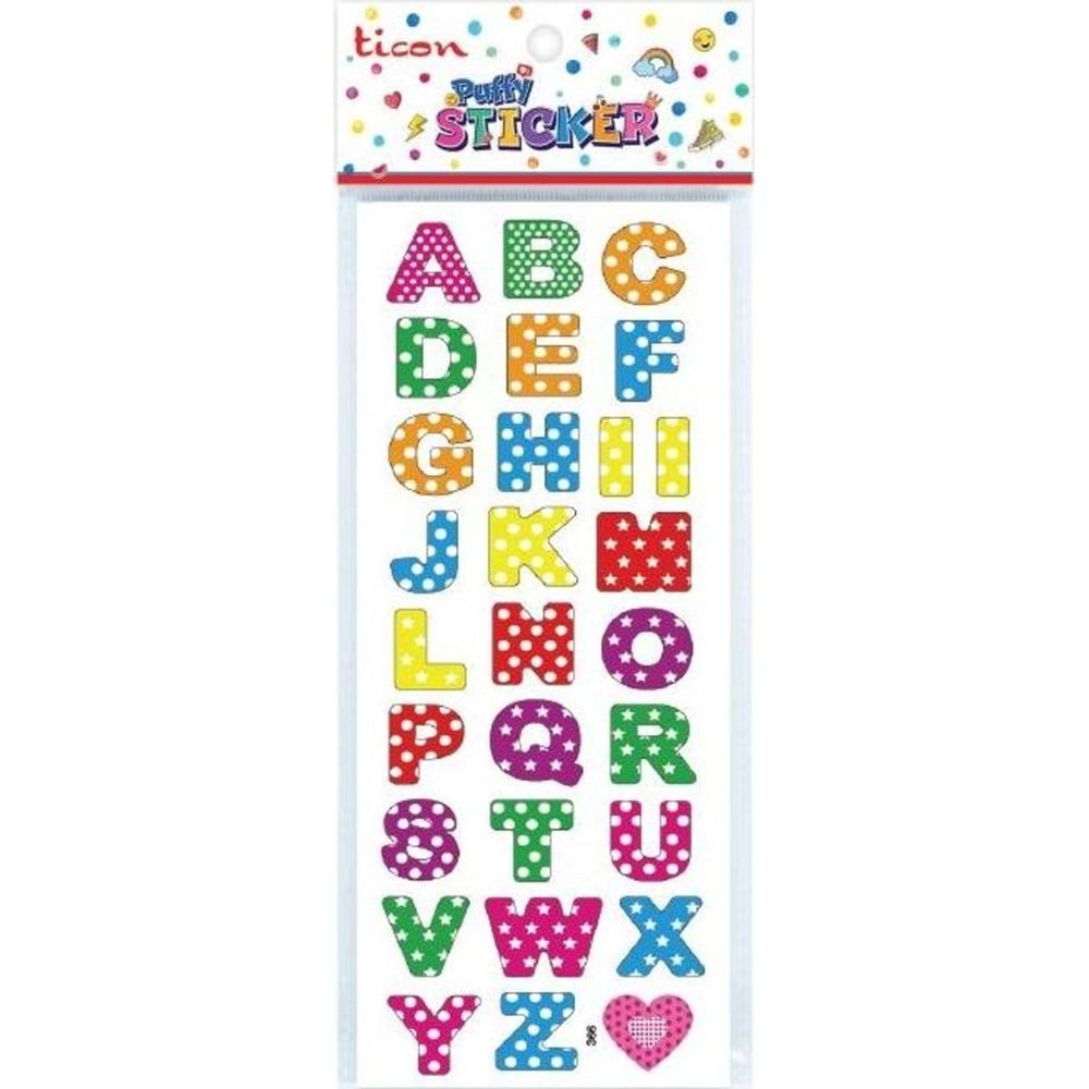Ticon Puffy Sticker Harf Tps-005/3 (1 Adet)