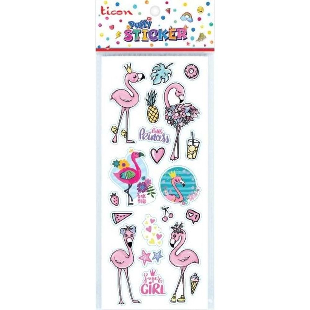 Ticon Puffy Sticker Flamingo Tps-011/1
