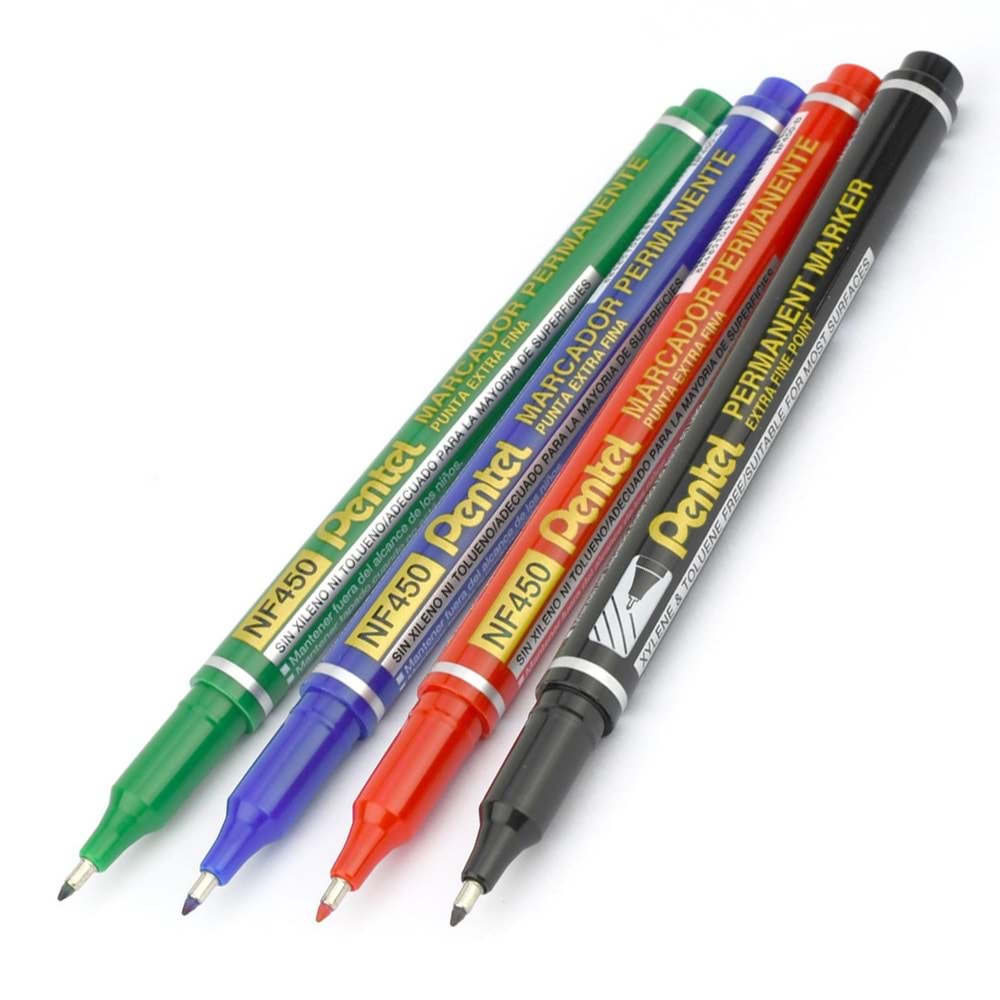 Pentel Marcador Permanent Markör-Ekstra İnce Uç Mavi Y NF450-C (1 Adet)