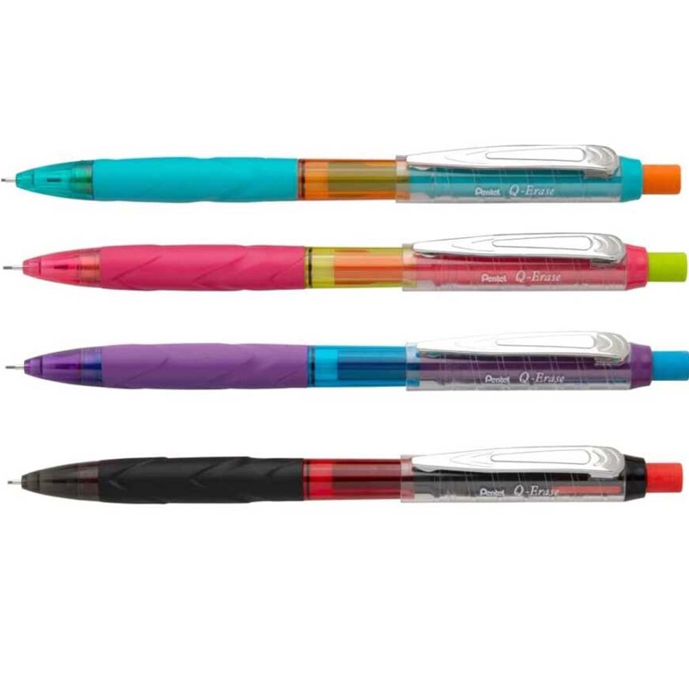 Pentel Versatil Kalem Metal Klipsli Büyük Boy Silgili Q-ERASE 0.5 MM Siyah (1 Adet)