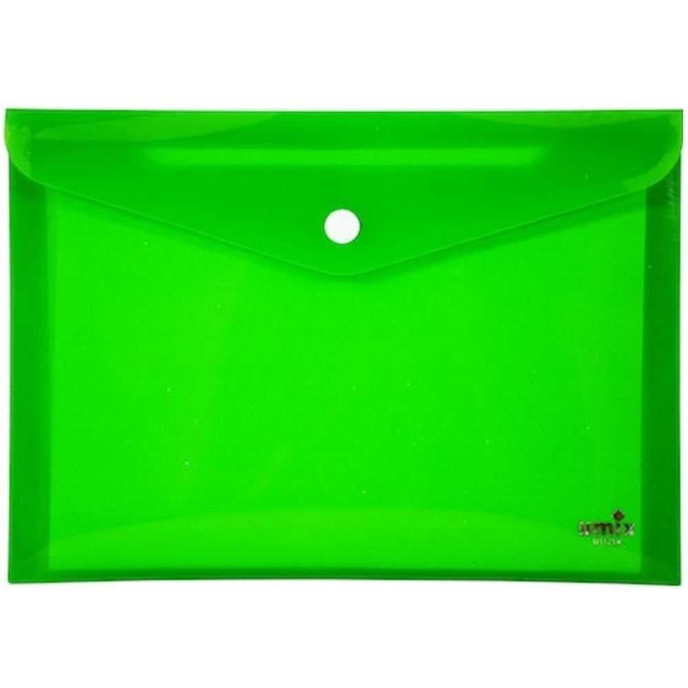 Umix Çıtçıtlı Zarf Dosya A4 Neon Yeşil U1121N-YE (1 Adet)