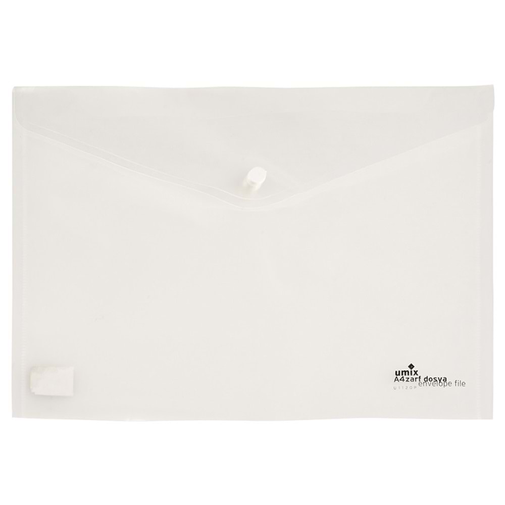 Umix Çıtçıtlı Zarf Dosya Şeffaf Eco Şeffaf U1120P-BE-ECO (1 Adet)
