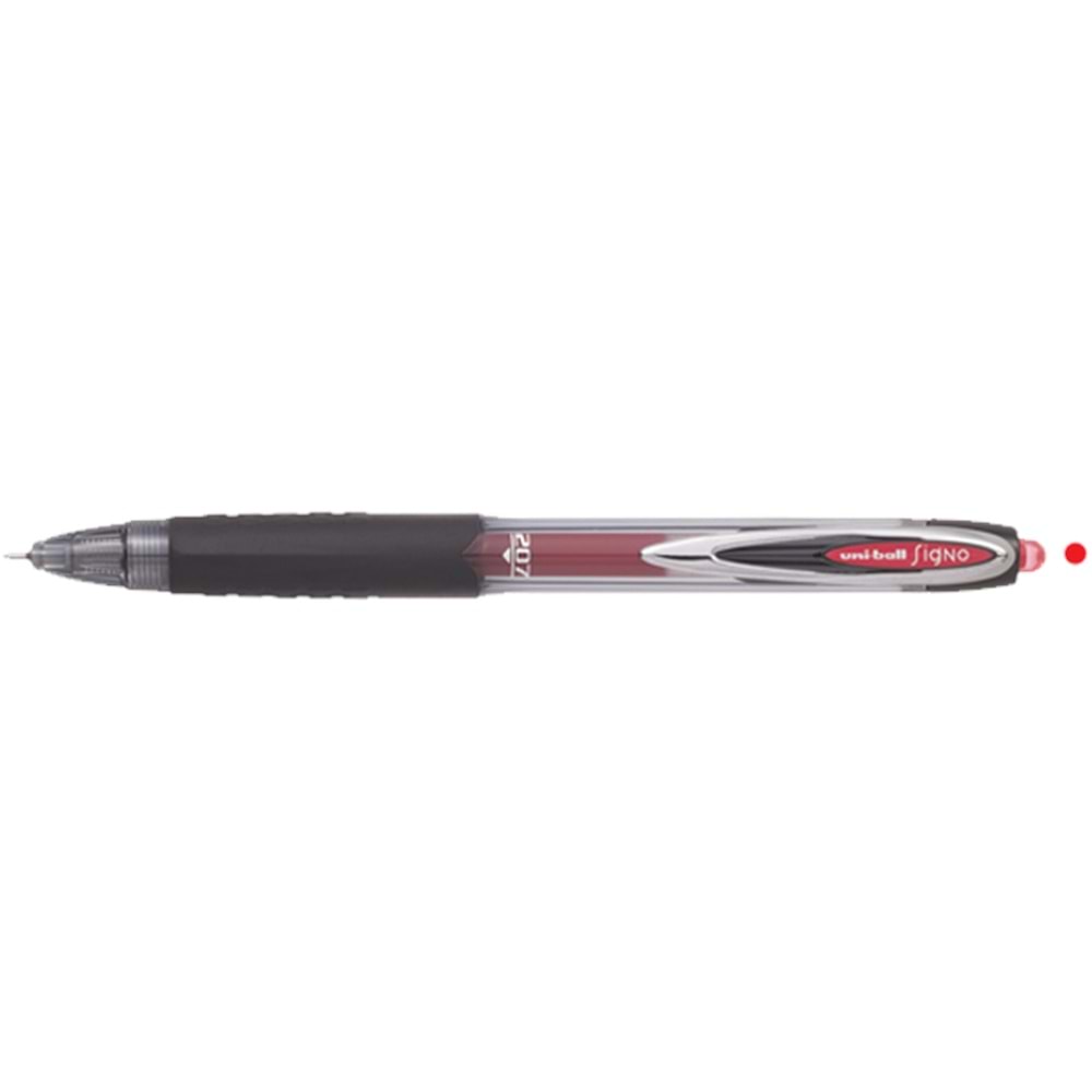 Uni-Ball Roller Kalem Signo 207ND Jel İğne Uç Mekanik 0.7 MM Kırmızı UMN-207ND (1 Adet)