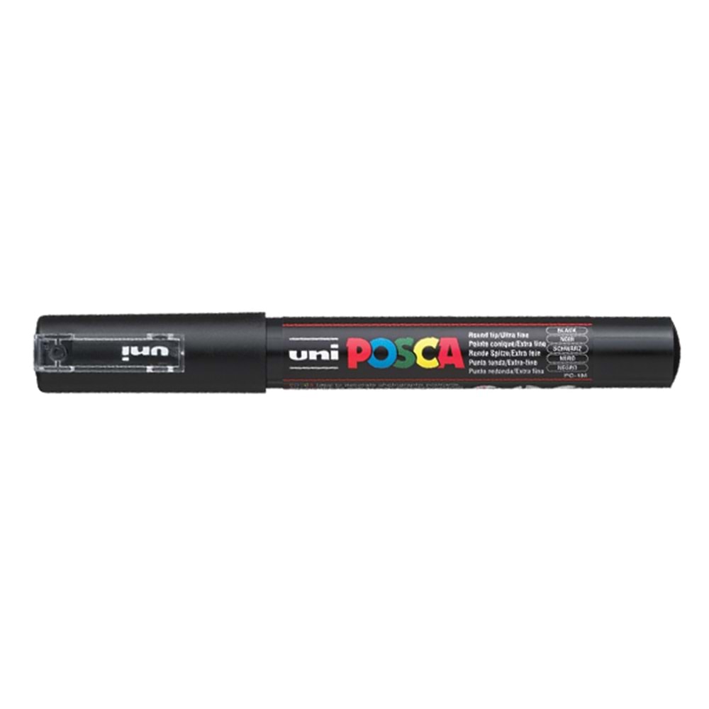Uni-Ball Markör Boyama Posca Su Bazlı Poster 0.7 MM Siyah PC-1M (1 Adet)