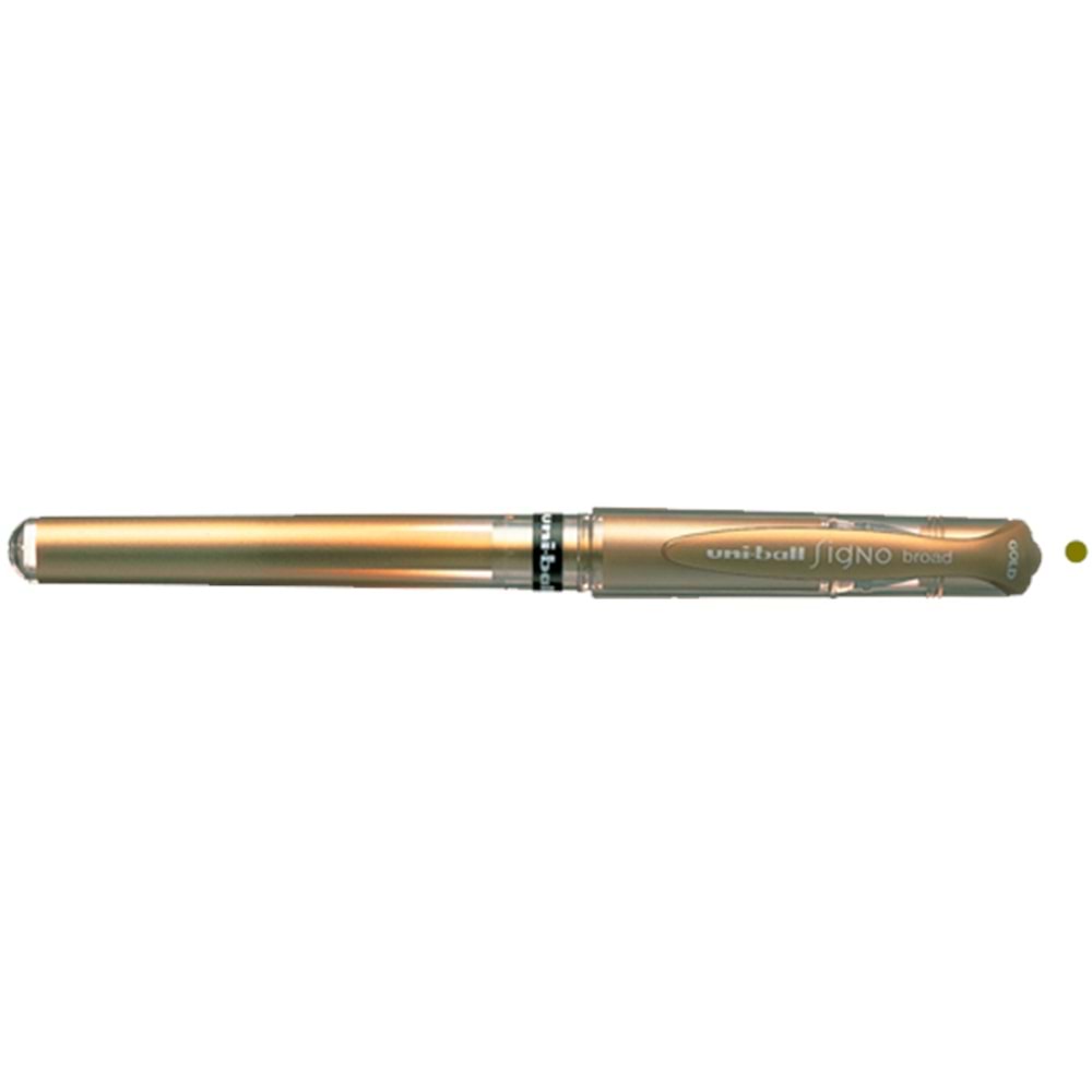 Uni-Ball Roller Kalem Signo Broad Jel Bilye Uç Davetiye 1.0 MM Altın UM-153(1 Adet)