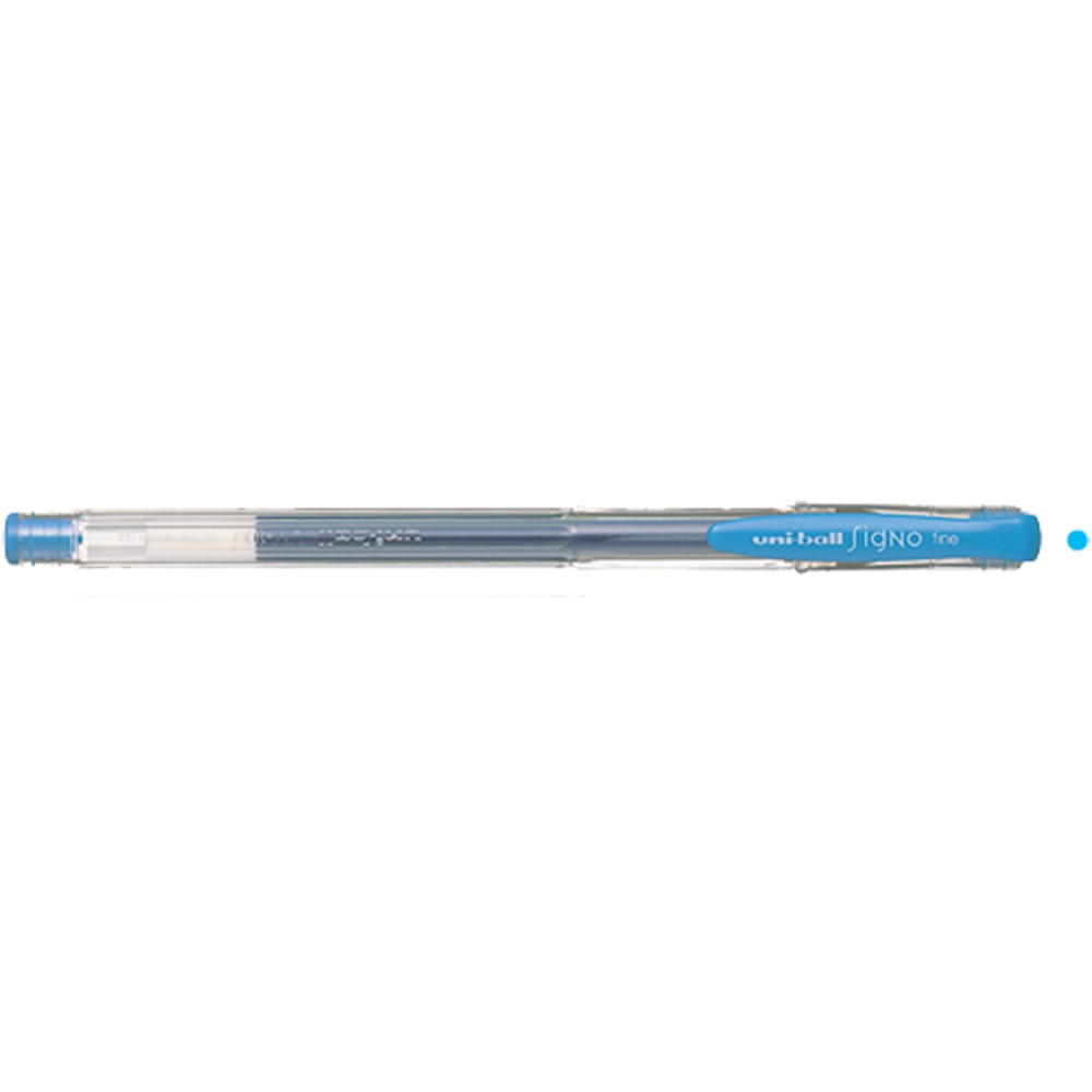 Uni-Ball Roller Kalem Signo Fine Jel Bilye Uç 0.7 MM Açık Mavi UM-100 (1 Adet)