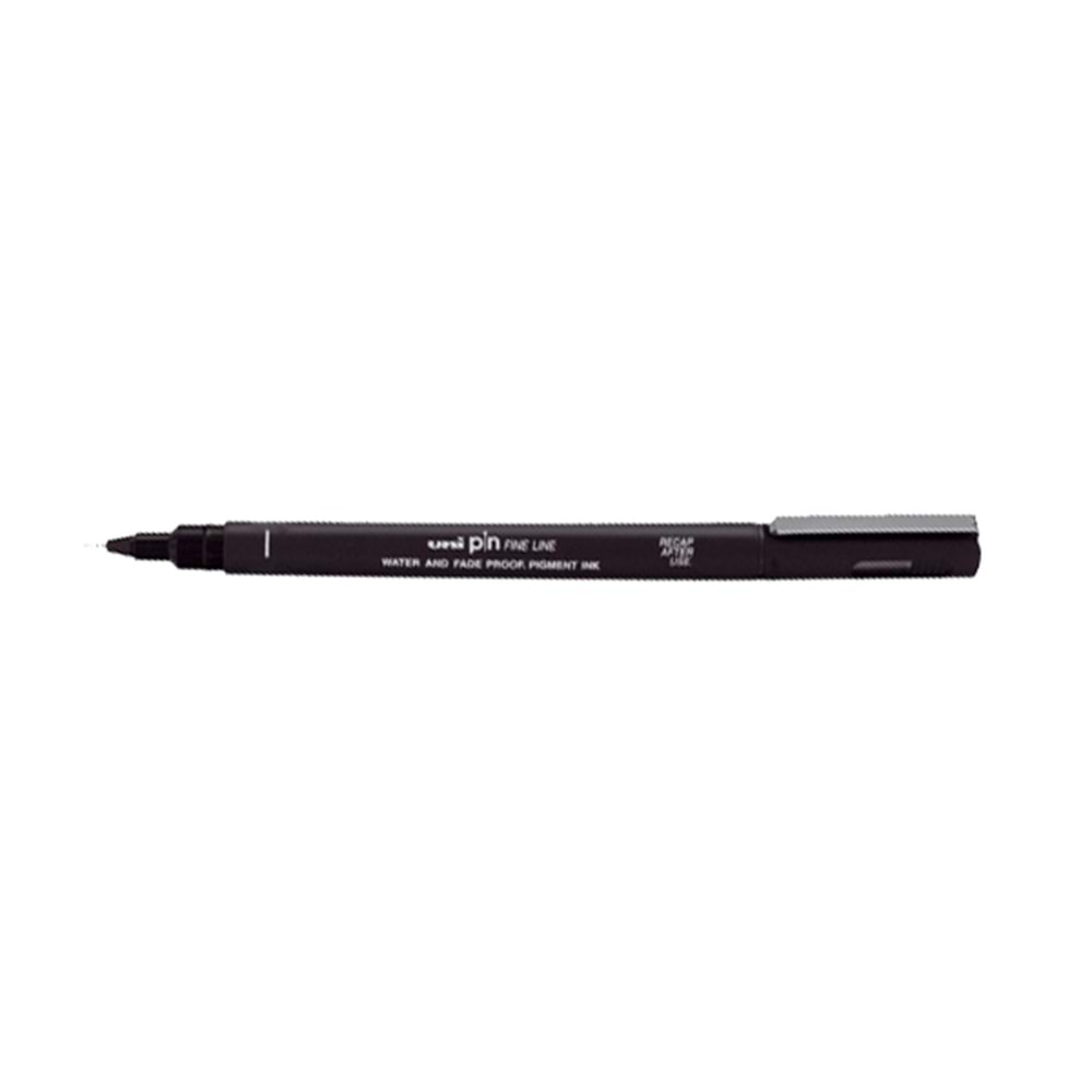 Uni-Ball Çizim Kalemi Akrilik Uçlu Fine Line Pin 0.6 MM Siyah PIN 06-200(S) (1 Adet)