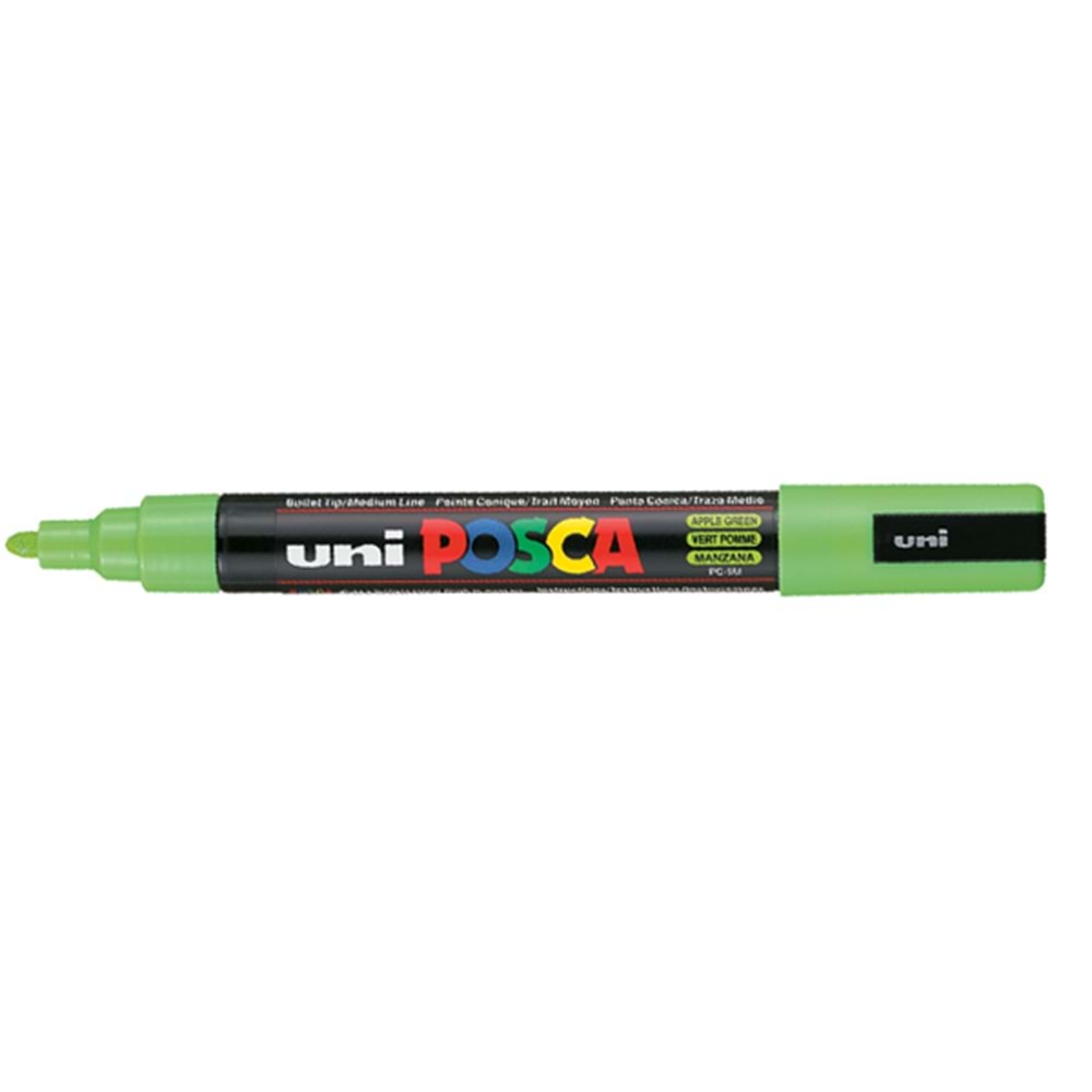 Uni-Ball Markör Boyama Posca Su Bazlı Poster 1.8-2.5 MM Elma Yeşili PC-5M