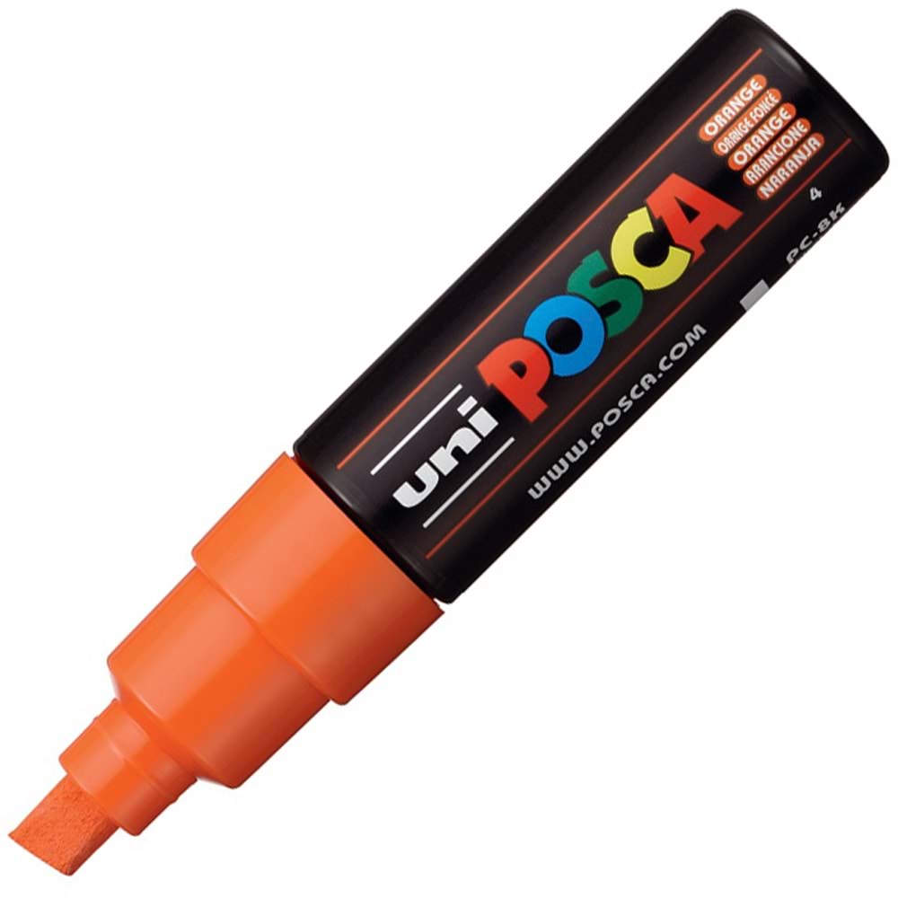Uni-Ball Posca 8.0 Su Bazlı Poster Markörü Turuncu PC-8K (1 Adet)
