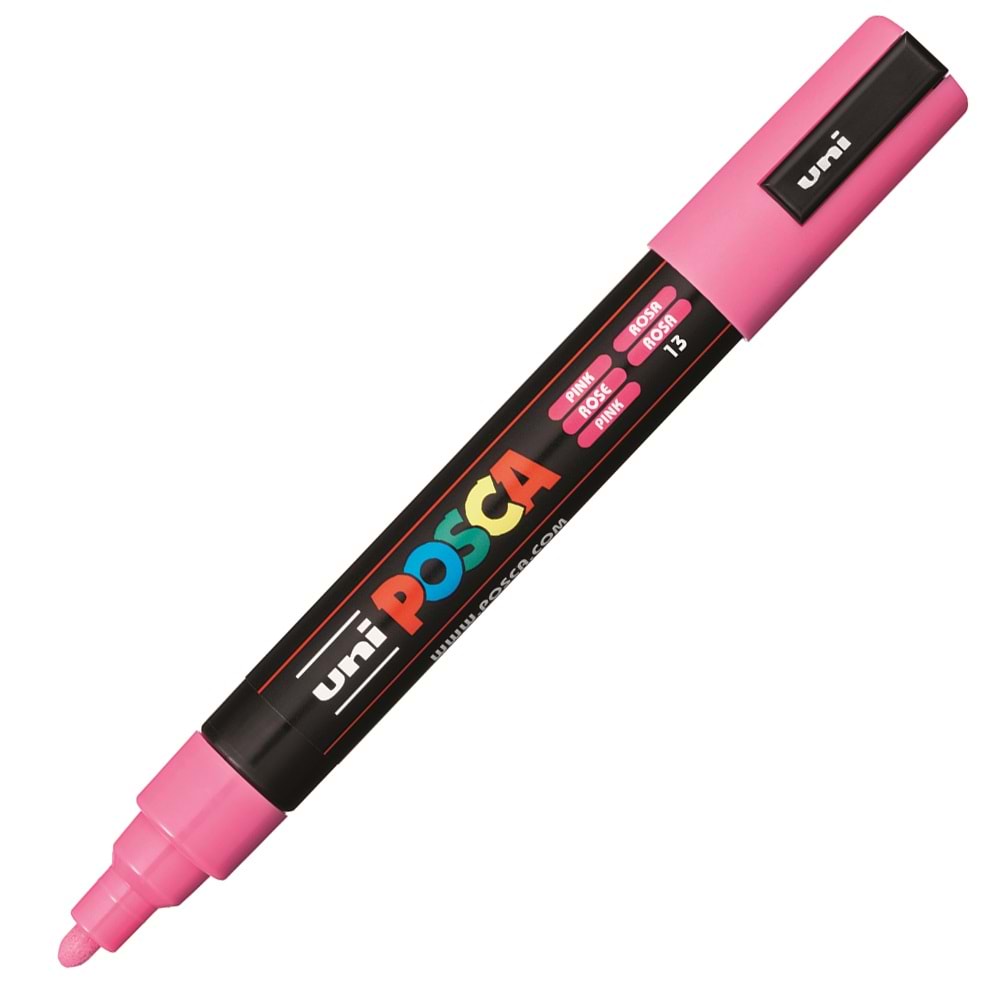 Uni-Ball Posca 1.8-2.5 Su Bazlı Poster Markörü Pembe N (1 Adet)