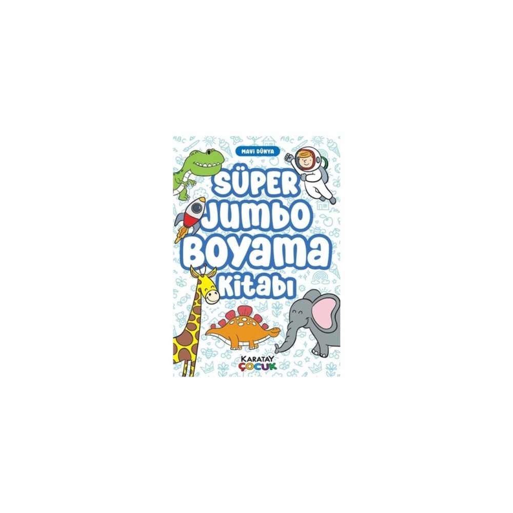 4E Süper Jumbo Boyama Kitabı- Mavi Dünya-128 Syf.