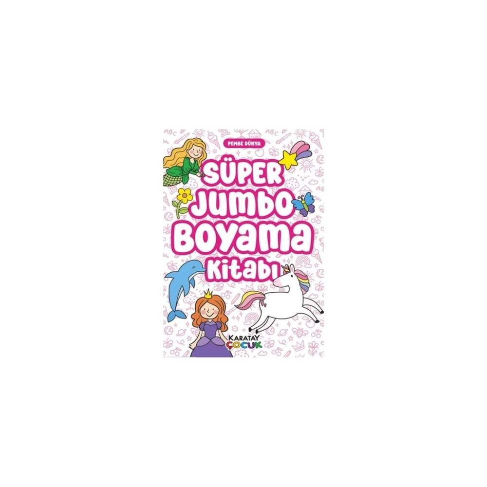 4E Süper Jumbo Boyama Kitabı- Pembe Dünya-128 Syf.