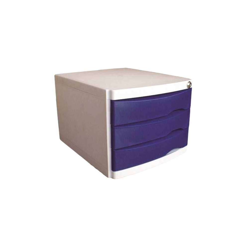 Ops Evrak Rafı Çekmeceli Plastik Kilitli 5 LİSiyah CMC 205