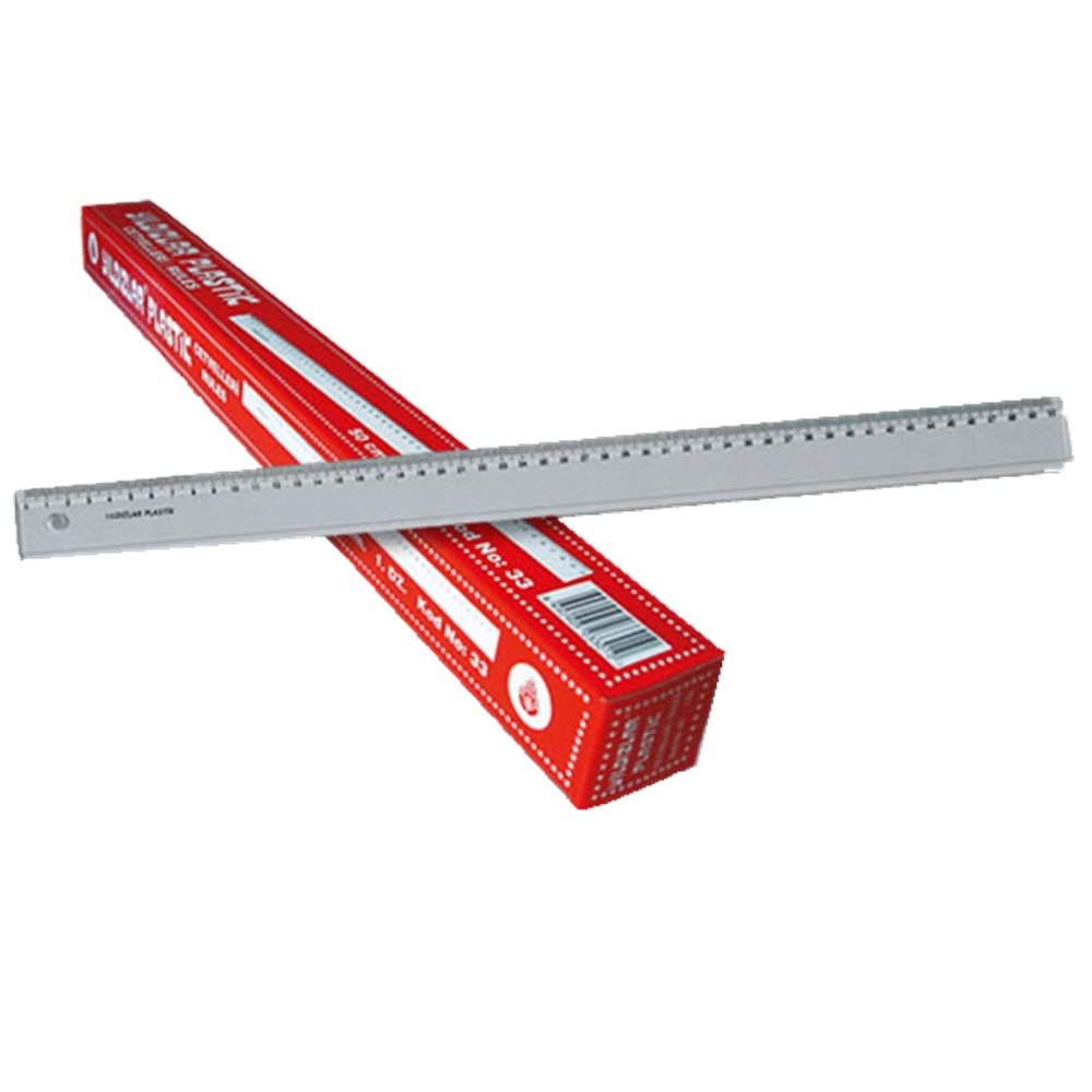 Yıldızlar Standart Cetvel Plastik 50 CM 33 (1 Adet)
