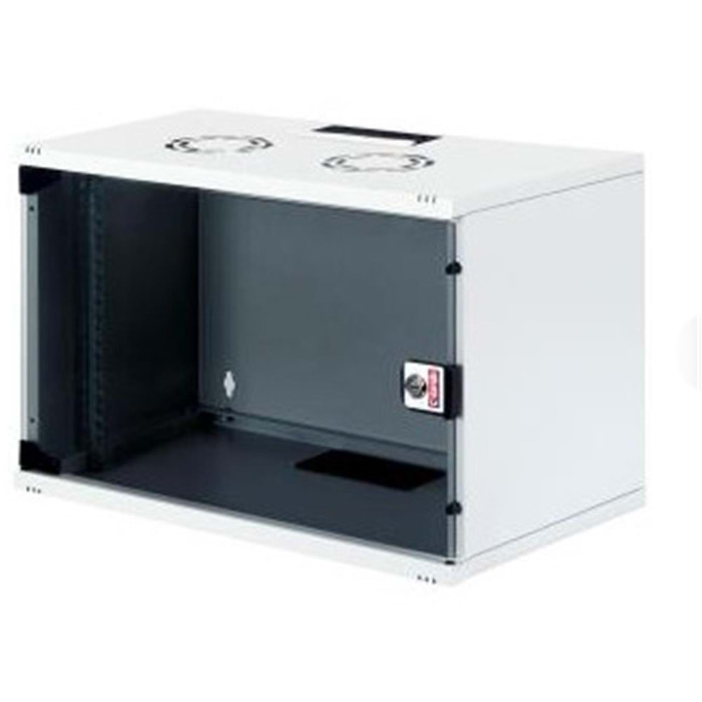 Lande LN-STB09U5440LG 9U 540x400 Ön Tek Cam Kapak Duvar Tip Boş Demonte Kabinet