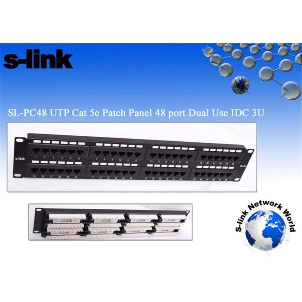 S-link SL-PC48 48 Port Cat5 Utp Patch Panel