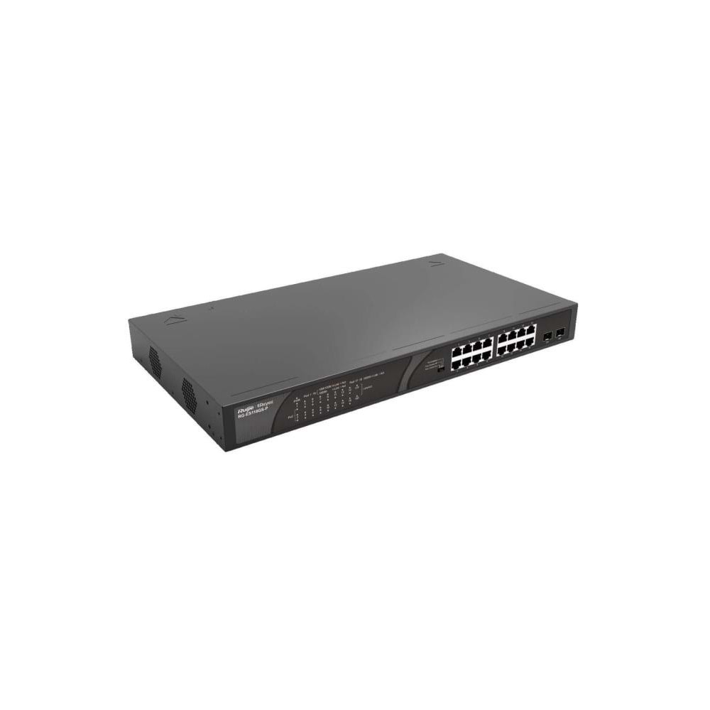 Ruijie-Reyee RG-ES118GS-P 16 Port POE+ 10-100-1000 Mbps 2 Port SFP 247W