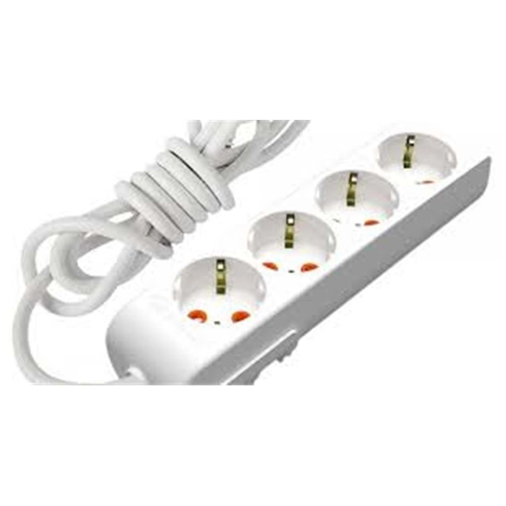 Mutlusan Rı-Tech 4lü Topraklı 1 Metre Grup Priz (001 175 410002 01 00)