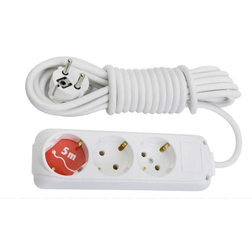 Almera 3lü 5mt Topraklı Topraklı Priz